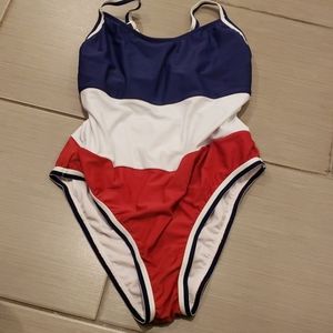 Target brand one-piece swimsuit.
